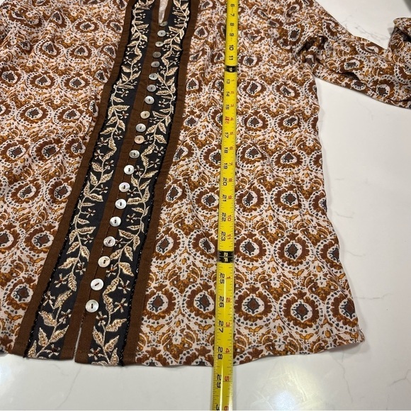 Soft Surroundings Boho Style Cortesia Long Sleeve Top Medium - Picture 9 of 9